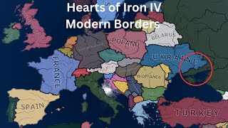 Modern Borders WW2  HOI4 Timelapse [upl. by Adyht]