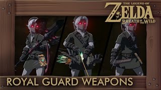 Zelda Breath of the Wild  All Royal Guard Weapons Complete Set Location [upl. by Jessey]