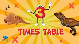 3 Times Table Song Easy Peasy Maths  Educational Videos for Kids [upl. by Avner509]