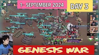 GENESIS WAR DAY 3 1 SEPTEMBER 2024  DLS  DOOMSDAY LAST SURVIVORS [upl. by Niwre144]