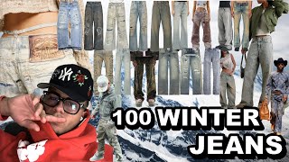 🥶 100 JEANS FÜR WINTER 2024 2025 😱 BAGGY JEANS amp BOOTCUT JEANS  Part 1 😤 [upl. by Idur324]