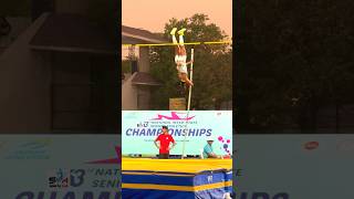 Pole vault 400mtr 63rd National inter state senior athletics championships 20224 reels athletics [upl. by Talanta]