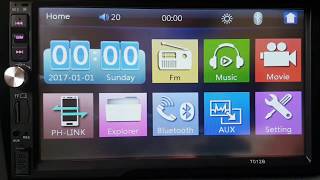 How to Restore factory settings in Double din 7012B Head Unit [upl. by Dorian]