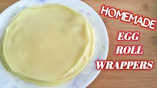 Homemade Egg Roll Wrappers for Fresh Lumpia DIY Lumpia Wrappers [upl. by Noyr]