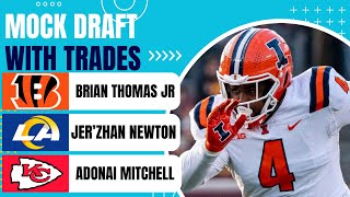 NFL MOCK DRAFT 2024 WITH TRADES  SIX BIG TIME TRADES [upl. by Myrilla]