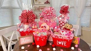 DOLLAR TREE Valentines Day GIFT BASKETS 2024 [upl. by Adnomar]