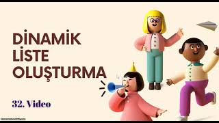 EXCEL DİNAMİK LİSTE VE DİNAMİK TABLO OLUŞTURMA CREATING DYNAMIC LIST AND DYNAMIC TABLE [upl. by Cilurzo385]