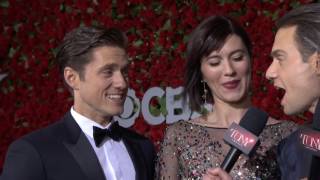 Red Carpet Aaron Tveit amp Mary Elizabeth Winstead 2016 [upl. by Atalanta]