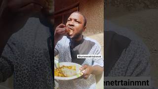 Eating Akpu and egusi shorts comedy funnyshorts [upl. by Einahets]