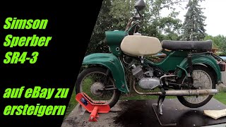 Simson Haberber 3 Sperber  Testfahrt  Versteigerung auf eBay [upl. by Lyon]