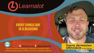 Duane Vermeulen motivational message to Learnalot GED students [upl. by Hammel]