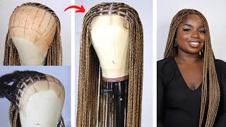 DIY CROCHET KNOTLESS FRONTAL BRAIDED WIG USING EXPRESSION ATTACHMENT [upl. by Bocyaj379]