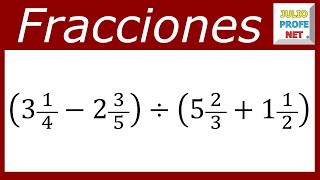 OPERACIONES COMBINADAS CON FRACCIONARIOS  Ejercicio 5 [upl. by Rintoul371]