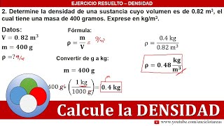 DENSIDAD  EJERCICIOS RESUELTOS [upl. by Aidyl]