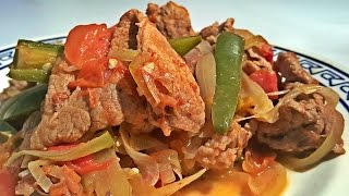 Como hacer Bistec a la Mexicana  How to make Mexican Style Steak [upl. by Sheppard860]