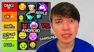 HODNOTÍM A ŘADÍM EMOJIS OD RŮZNÝCH ZNAČEK KDO MÁ NEJLEPŠÍ SMAJLÍKY není to Apple😳  tadeas [upl. by Eyks]