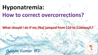 Hyponatremia  part 12  How to correct the overcorrections in hyponatremia [upl. by Ahsekel]