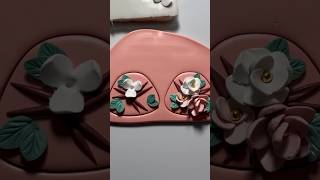 Polymer clay flowers earrings polymerclayearrings diy handmadejewelry howto [upl. by Gathard]