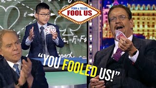 16 YEAR OLD magician FOOLS Penn and Teller with PHYSICS  Stanley Zhou on Fool Us [upl. by Gee380]