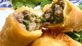 Egyptian  Arabic patties  sambosak  Mother’s recipe meat samosas [upl. by Anica]