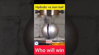 Hydrulic press vs iron ball facts hydraulictechnology industrialmachine experiment hydraulic [upl. by Stormi998]