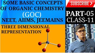 PART 5 THREE DIMENSIONAL REPRESENTATION OF ORGANIC COMPOUNDS  GOC  CBSENEETIIT [upl. by Anaidni]