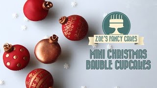 Christmas mini cupcake bauble decorations How To Cake Tutorial [upl. by Eiramaliehs]