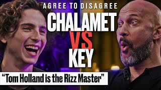 Timothée Chalamet amp KeeganMichael Key Argue Over The Internets Biggest Debates  Agree to Disagree [upl. by Aynotak]