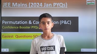 JEE MainsPermutation amp CombinationPYQsJan2024Easiest Ques [upl. by Eyak779]