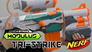 Nerf Modulus TriStrike  Démonstration en français [upl. by Edyak]