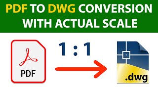 PDF TO DWG CONVERSION WITH ACTUAL SCALE  AUTOCAD PDF TO DWG [upl. by Notsae]