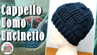 CAPPELLO UOMO UNCINETTO  Tutorial uncinetto [upl. by Artcele]