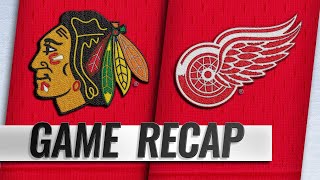 Kanes OT goal helps Blackhawks top Red Wings [upl. by Bez]