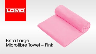 Lomo Extra Large Microfibre Towel – Pink [upl. by Dell209]