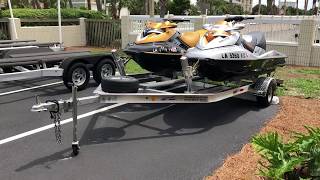 Magic Tilt Trailer Review  double jet ski trailer [upl. by Enirbas633]