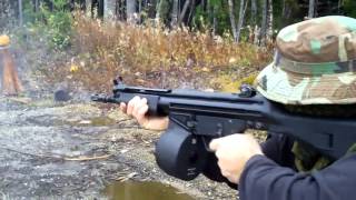 HK 51 full auto 50 round 308 drum [upl. by Coussoule119]