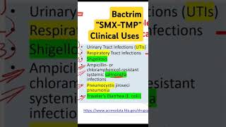 Bactrim quotTrimethoprim  Sulfamethoxazolequot Clinical Uses [upl. by Gnay]