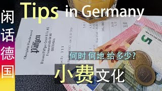 德国 小费文化 给小费 打赏 如何给，何时给， 给多少？ Trinkgeld in Deutschland Tips in Germany [upl. by Christy835]