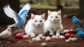 Cat TV for Cats to Watch 😺 Pretty Birds and Squirrels 🐿 8 Hours 4K HDR 60FPS [upl. by Yrrad870]