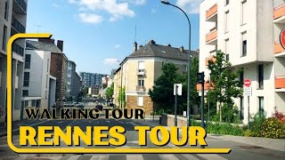 RennesBretagne FranceNordouest de la France  World walking Tours 4kpart 1 [upl. by Enyaj]