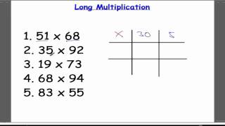 Long Multiplication Grid Method [upl. by Atenek]