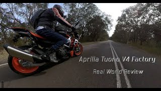 2022 Aprilia Tuono V4 Real World Review [upl. by Autrey154]