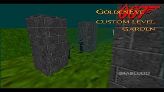 GoldenEye 007 N64  Garden  00 Agent Custom level [upl. by Gniliem]