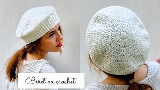 Béret au crochet FACILE  Modèle Elana 🚨  2 euros  Tuto crochet débutant  1 pelote  1 ouvrage 💐 [upl. by Eenwat875]