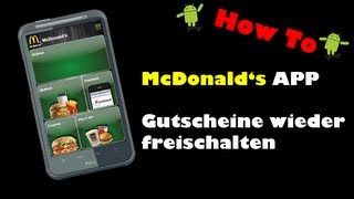 How to quot McDonalds App  Verbrauchte Gutscheine wieder freischaltenquot für Android Phones [upl. by Castorina]