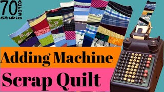 Adding Machine Tapes into Quilts Thrifting Scrap Quilting [upl. by Inaffyt]