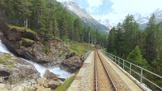 ★ 4K 🇮🇹Tirano  🇨🇭St Moritz summer cab ride Italy to Switzerland 062020 [upl. by Ayres]