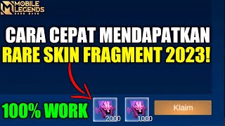 BEGINI CARA CEPAT MENDAPATKAN RARE SKIN FRAGMENT 2023  MOBILE LEGENDS [upl. by Llenrod]