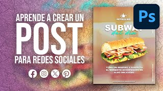 CREA UN POST PARA REDES SOCIALES EN ADOBE PHOTOSHOP [upl. by Adnaram]