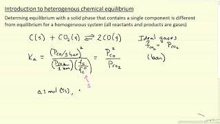 Introduction to Heterogeneous Chemical Equilibrium [upl. by Garlanda]